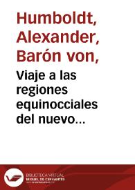 Portada:Viaje a las regiones equinocciales del nuevo continente Tomo 2 - Libro Cuarto