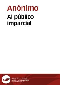 Portada:Al público imparcial