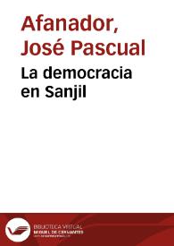 Portada:La democracia en Sanjil