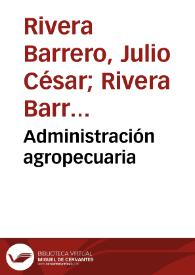 Portada:Administración agropecuaria