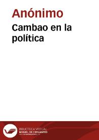 Portada:Cambao en la política