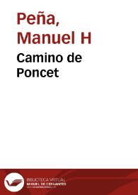 Portada:Camino de Poncet