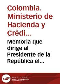 Portada:Memoria que dirige al Presidente de la República el Secretario de Hacienda y Fomento sobre el curso que han tenido  los negocios fiscales de la Unión durante el año de 1871 a 1872