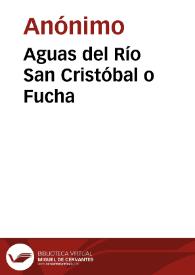 Portada:Aguas del Río San Cristóbal o Fucha