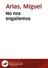 Portada:No nos engañemos