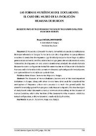 Portada:Las formas museísticas del documento. El caso del Museo de la Evolución Humana de Burgos / Raquel Nogal Santamaría