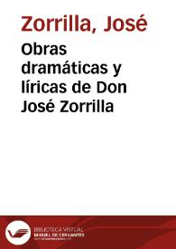 Portada:Obras dramáticas y líricas de Don José Zorrilla