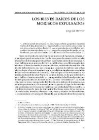 Portada:Los bienes raíces de los moriscos expulsados / Jorge Gil Herrera