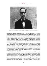 Portada:Josep Fornas Martínez (Barcelona, 1924- )
 [Semblanza] / Mireia Sopena