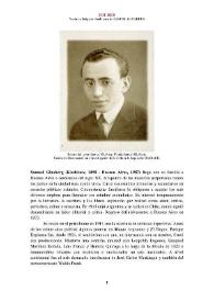 Portada:Samuel Glusberg (Kischinev, 1898 - Buenos Aires, 1987) [Semblanza] / Verónica Delgado