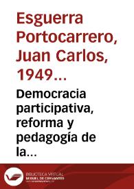 Portada:Democracia participativa, reforma y pedagogía de la constitución