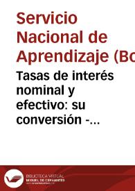 Portada:Tasas de interés nominal y efectivo: su conversión - Unidad 20