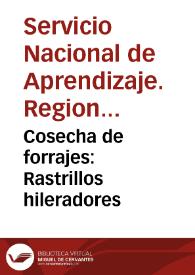 Portada:Cosecha de forrajes: Rastrillos hileradores