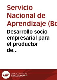 Portada:Desarrollo socio empresarial para el productor de muebles: plan de mercadeo - Módulo 11