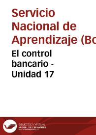 Portada:El control bancario - Unidad 17