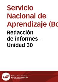 Portada:Redacción de informes - Unidad 30