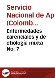 Portada:Enfermedades carenciales y de etiología mixta No. 7