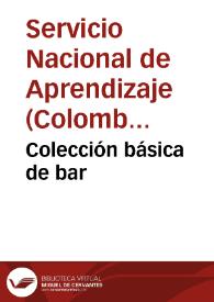 Portada:Colección básica de bar