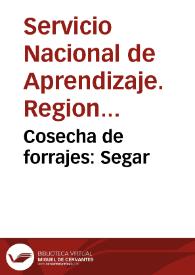 Portada:Cosecha de forrajes: Segar