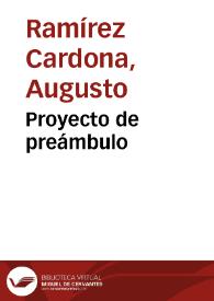 Portada:Proyecto de preámbulo