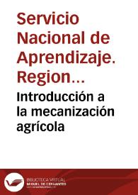 Portada:Introducción a la mecanización agrícola