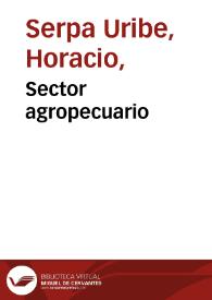 Portada:Sector agropecuario