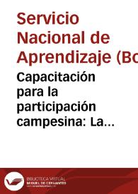 Portada:Capacitación para la participación campesina: La historia de la vereda No. 4