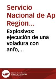 Portada:Explosivos: ejecución de una voladura con anfo, dinamita y cordón detonante a cielo abierto - Módulo No. 8