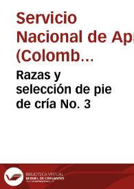 Portada:Razas y selección de pie de cría No. 3