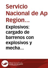 Portada:Explosivos: cargado de barrenos con explosivos y mecha de seguridad - Módulo No. 3