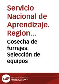 Portada:Cosecha de forrajes: Selección de equipos