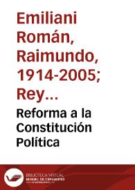 Portada:Reforma a la Constitución Política