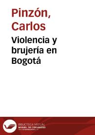 Portada:Violencia y brujería en Bogotá