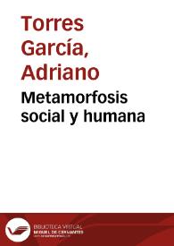 Portada:Metamorfosis social y humana