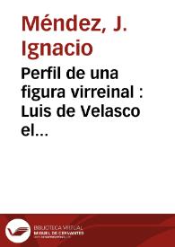 Portada:Perfil de una figura virreinal : Luis de Velasco el joven