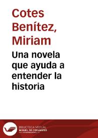 Portada:Una novela que ayuda a entender la historia