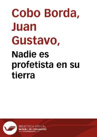 Portada:Nadie es profetista en su tierra