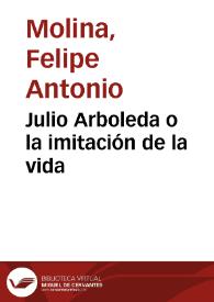 Portada:Julio Arboleda o la imitación de la vida