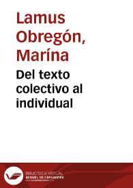 Portada:Del texto colectivo al individual