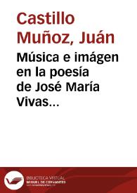 Portada:Música e imágen en la poesía de José María Vivas Balcázar