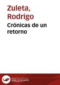 Portada:Crónicas de un retorno