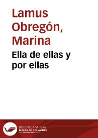 Portada:Ella de ellas y por ellas