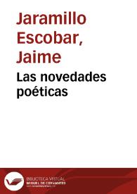 Portada:Las novedades poéticas