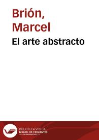 Portada:El arte abstracto