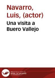 Portada:Una visita a Buero Vallejo