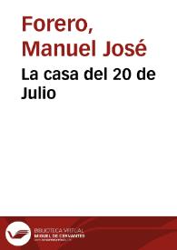 Portada:La casa del 20 de Julio