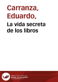 Portada:La vida secreta de los libros
