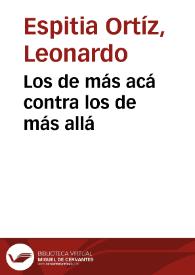 Portada:Los de más acá contra los de más allá