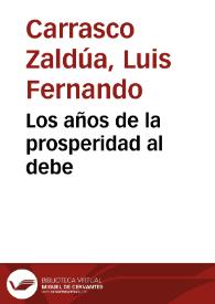 Portada:Los años de la prosperidad al debe