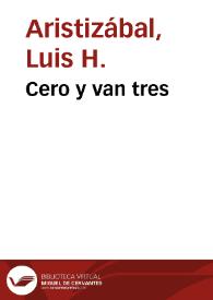 Portada:Cero y van tres